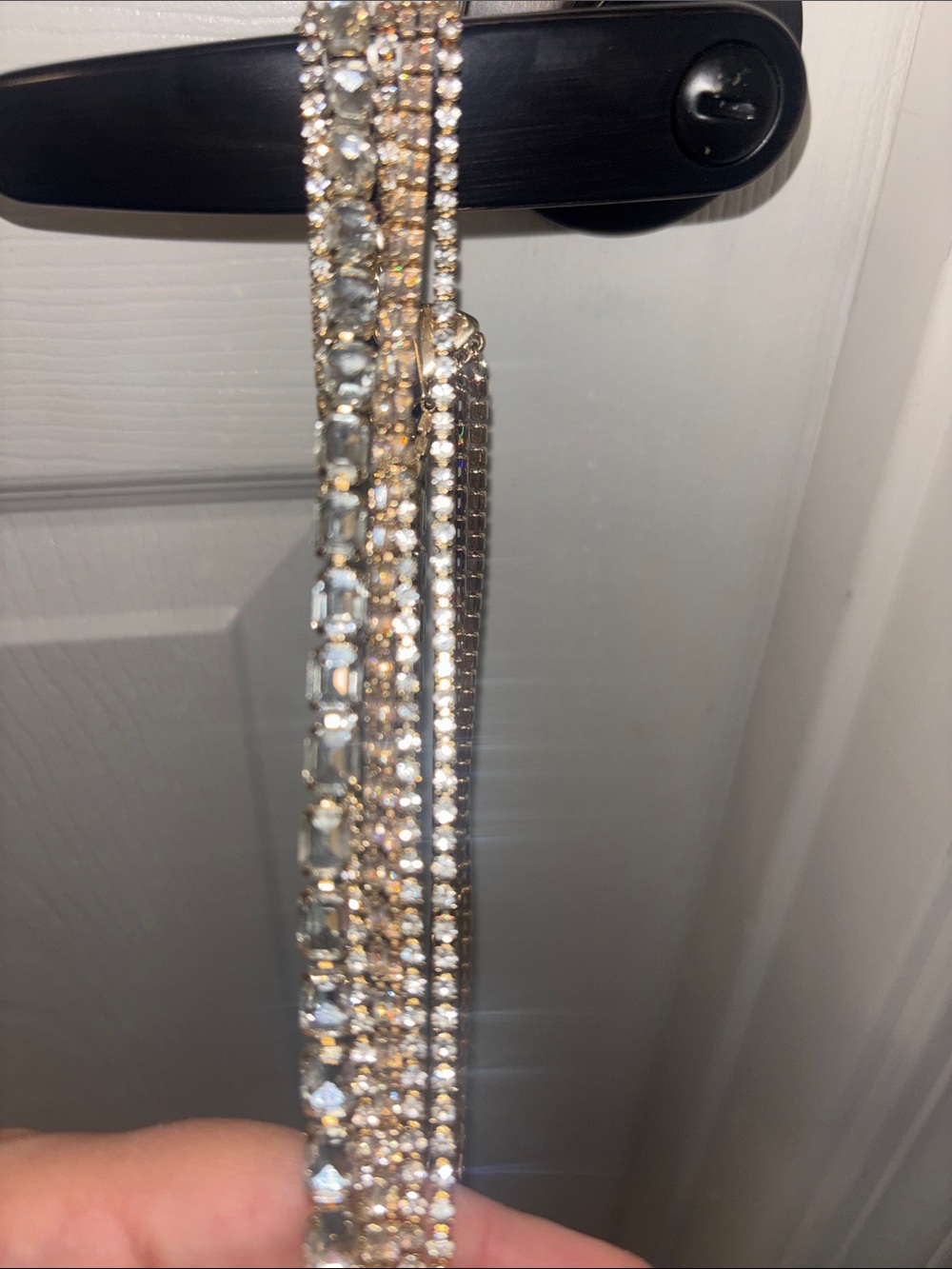 INC International Concepts Gold-Tone Multi Strand Necklace with Clear Stones - Picture 8 of 8